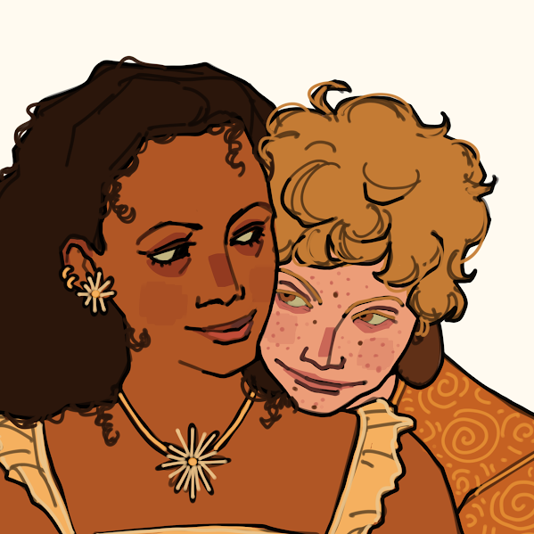 Sandra leaning on Dasha